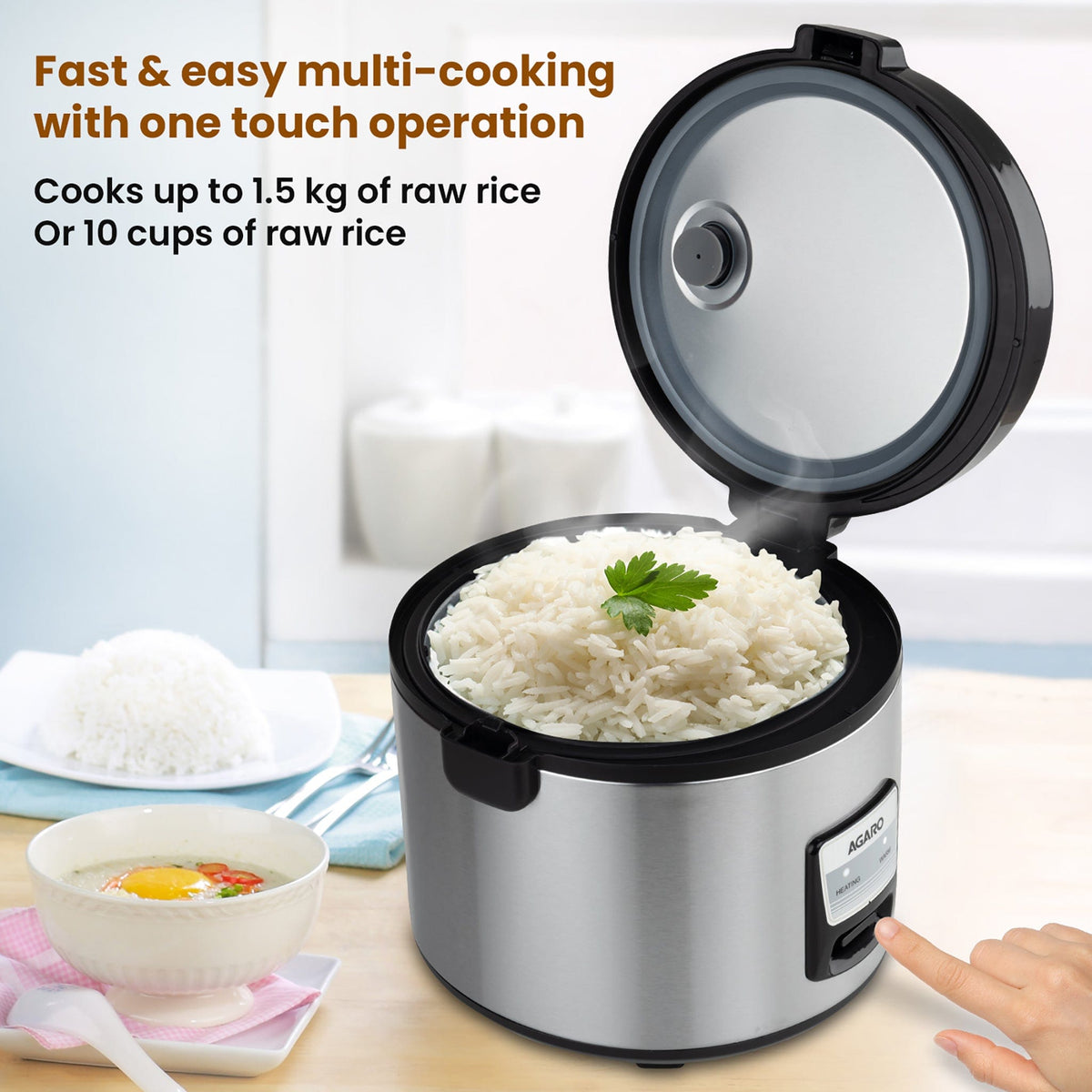 Regency Electric Rice Cooker - 5L - Silver & B