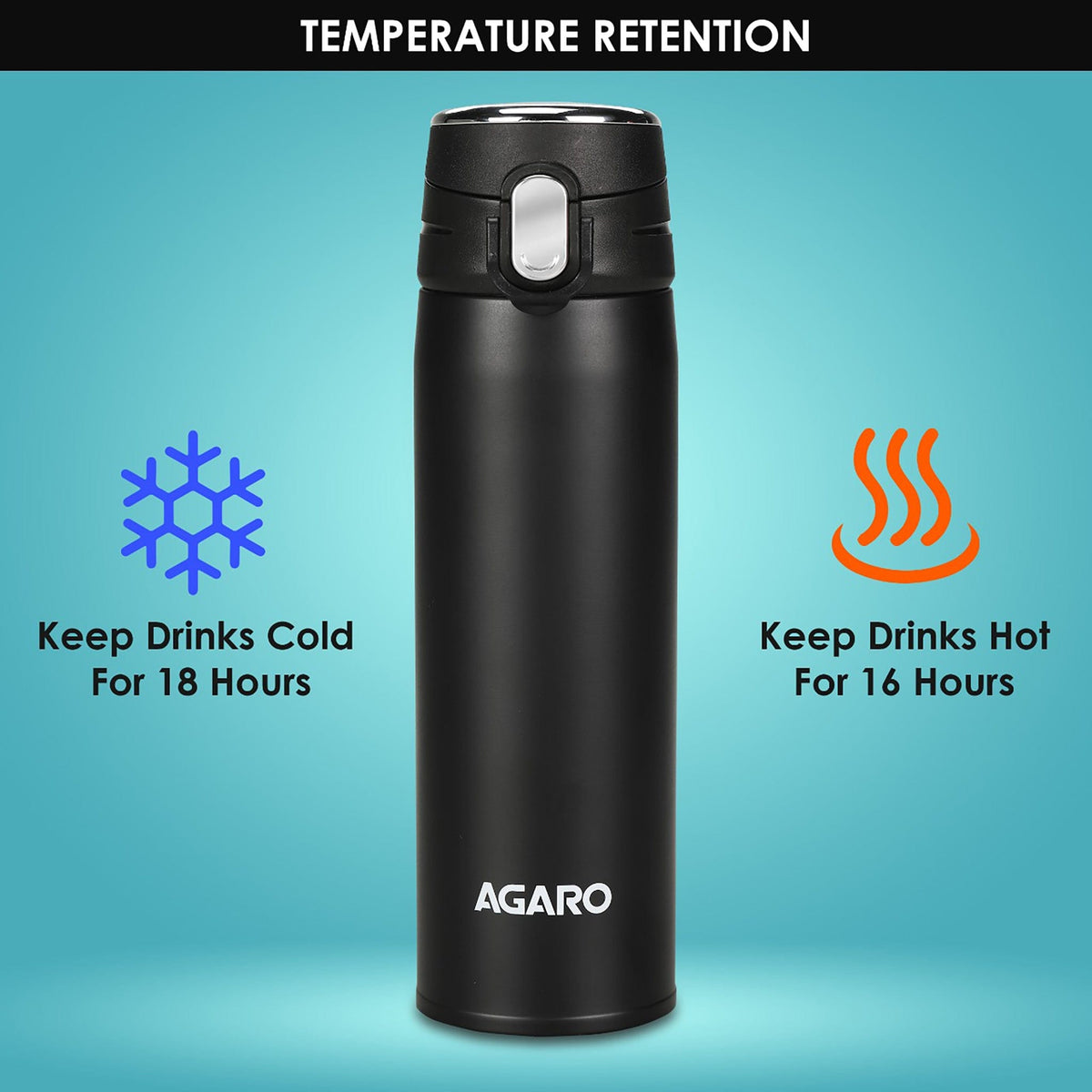 Galaxy Stainless Steel Vacuum Flask 500ML , Du