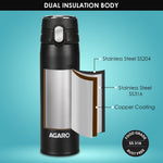 Galaxy Stainless Steel Vacuum Flask 500ML , Du