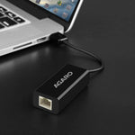 USB Ethernet Adapter, USB 3.0 to 10/100/1000 Gigabit Ethernet LAN Network Adapter, Plug & Play, Ethernet Compatible with Nintendo Switch MacBook Surface Pro Laptop PC Black