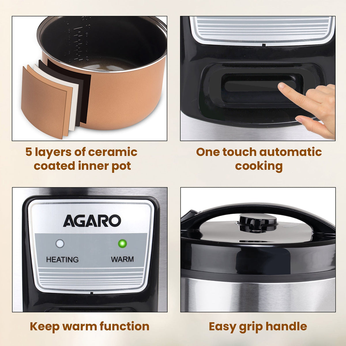 Regency Electric Rice Cooker - 5L - Silver & B