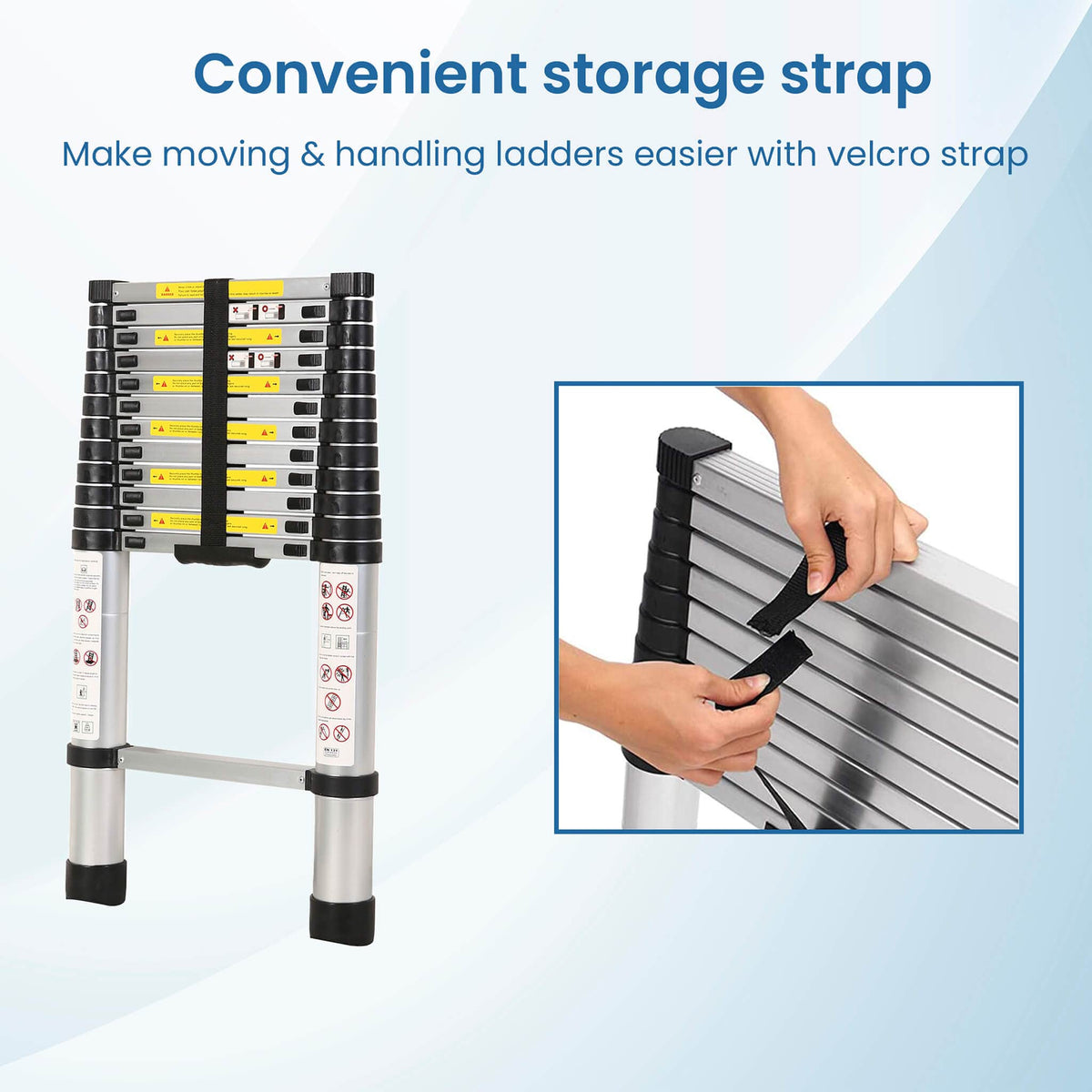Telescopic Ladder 12.5 ft/13 Steps LD2019