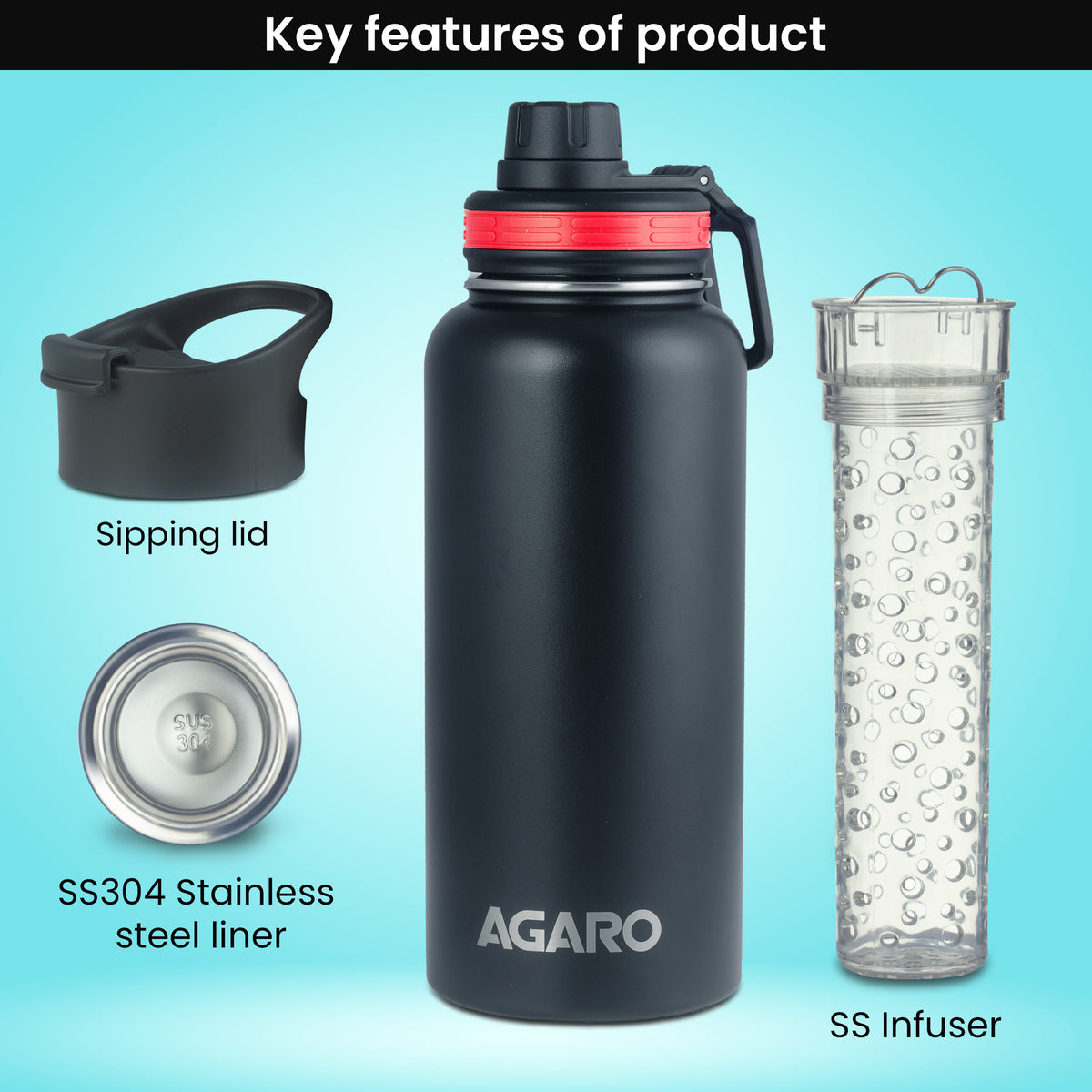 Imperial Vacuum Flask 1L, Tritan Infusion