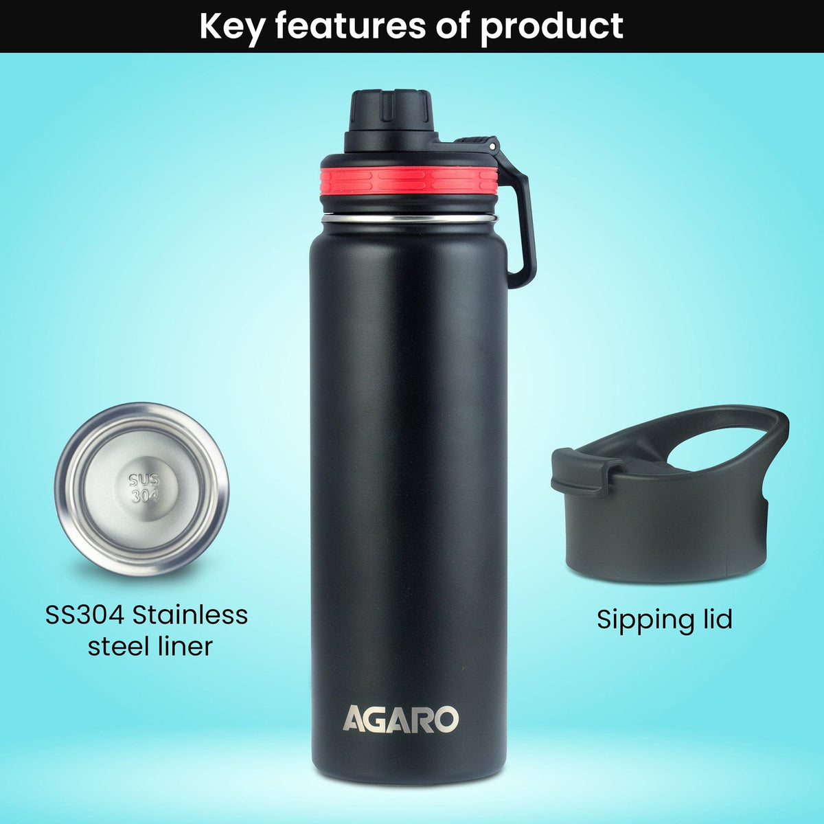 Imperial Vacuum Flask 720ml Black