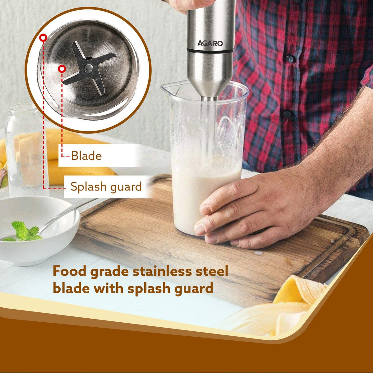 Grand 1000 Watts Hand Blender (Black)