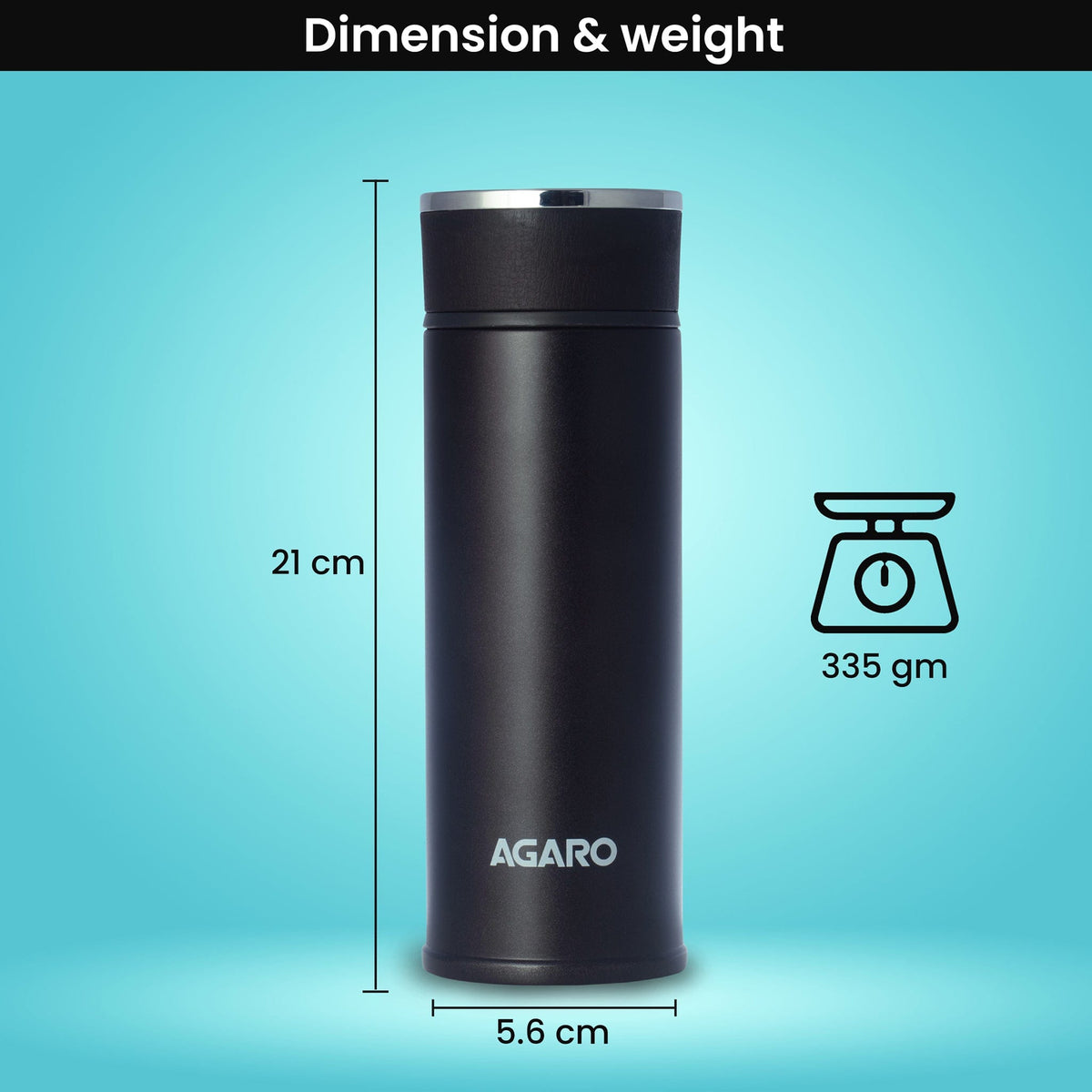 Elite Vacuum Flask 480ml Black