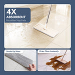 Flat Mop and Bucket Set | 360° Rotating Microfiber Flat Mop for Floor Cleaning | Hands-Free Squeeze & Wash Mop System with Bucket for Home Cleaning