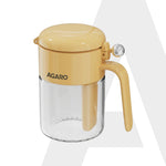 Elegant Spice Jar 400ml, Airtight Glass Masala Brown Container with Secure Lid & Spoon, Versatile Seasoning & Storage Bottle for Kitchen, Leak Proof, For Spices, Herbs, Sugar & More