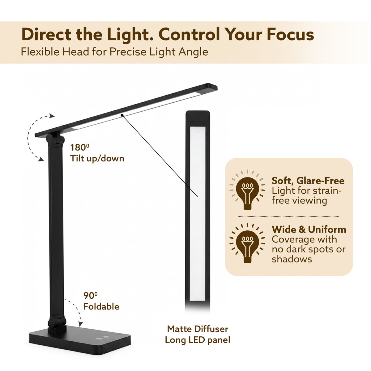 Regal 5W LED Desk Lamp with Touch Control