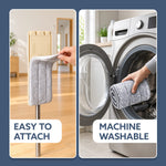 Flat Mop and Bucket Set | 360° Rotating Microfiber Flat Mop for Floor Cleaning | Hands-Free Squeeze & Wash Mop System with Bucket for Home Cleaning