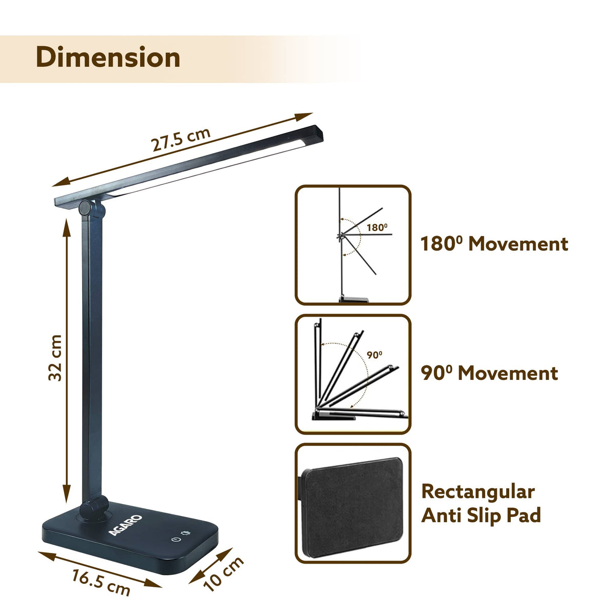 Regal 5W LED Desk Lamp with Touch Control