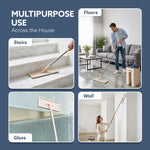 Flat Mop and Bucket Set | 360° Rotating Microfiber Flat Mop for Floor Cleaning | Hands-Free Squeeze & Wash Mop System with Bucket for Home Cleaning