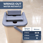 Flat Mop and Bucket Set | 360° Rotating Microfiber Flat Mop for Floor Cleaning | Hands-Free Squeeze & Wash Mop System with Bucket for Home Cleaning