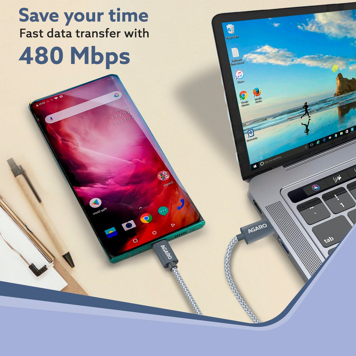 Type C to Type C Fast Charging Cable compatible with Android devices, iPhone15, Power Bank, 5A, 100W, Supports PD, 480 Mbps Data Transmission, Braided, 1.5 Meter, Black