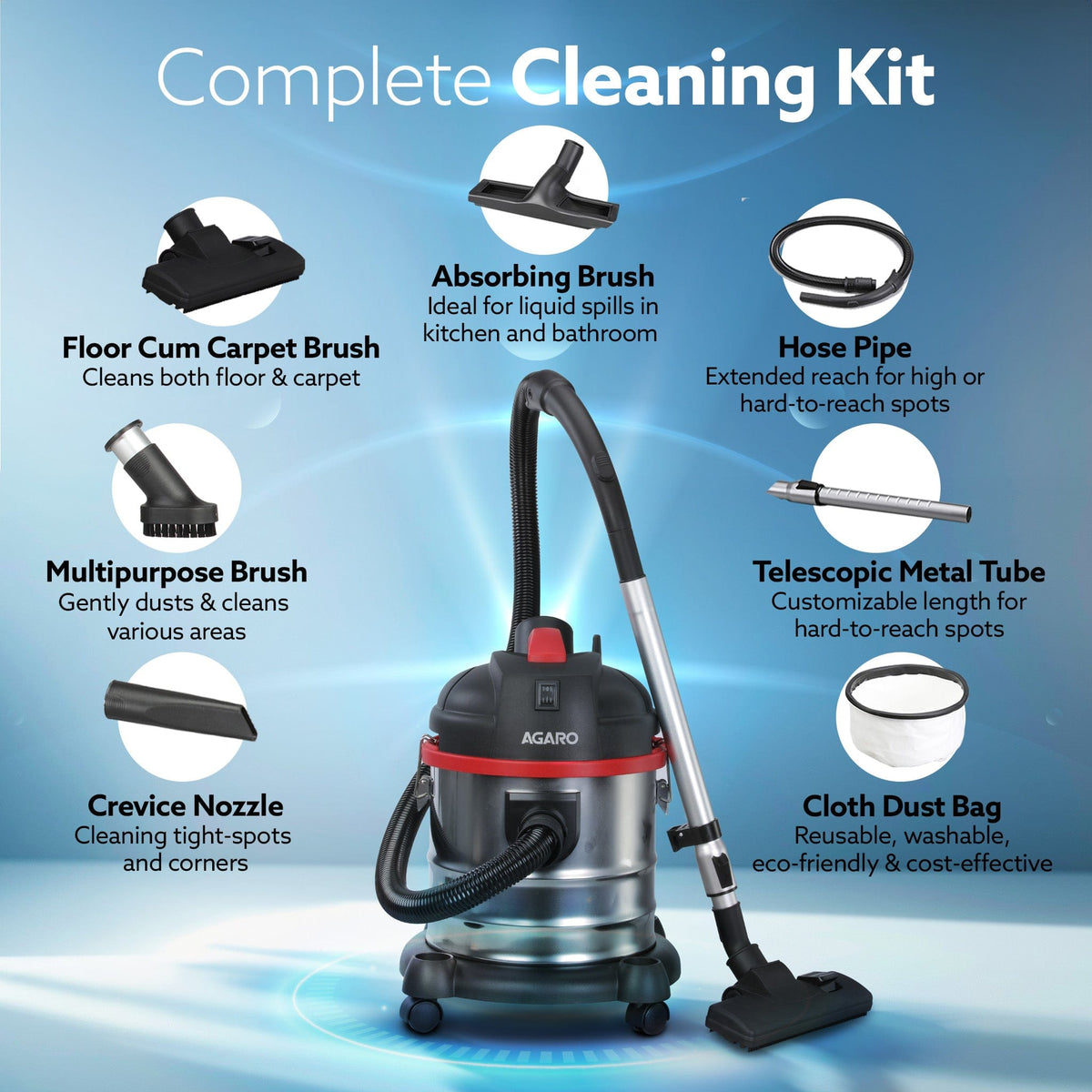 ACE Wet & Dry Vacuum Cleaner 1600W