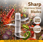 Elite Rechargeable Mini Electric Chopper, Food Grade Bowl, Stainless Steel Blades, Rechargeable, One Touch Operation, for Chopping Garlic, Ginger, Onion, Vegetable, Nuts, 250 Ml, Black