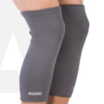 Tubular Stretchable Knee Cap,  Breathable Fabric, Uniform Compression, Relieves Muscle Pain, Joint Pain, Injury Recovery, For Workout, Running, For Men And Women, Medium, Grey, Pack of 2