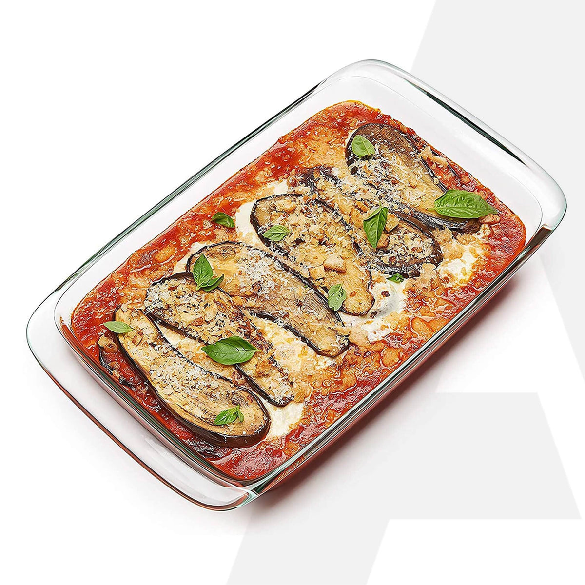Elite Borosilicate Glass Baking Tray for Kitchen, 1600 ml, Baking Dish, Serving Bowl, Oven & Microwave, Dishwasher and Freezer safe, Rectangle, Transparent, Glass Bowl Container