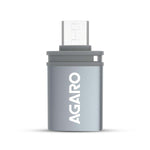 Micro USB to USB A Female OTG Adapter- (Metallic Grey)