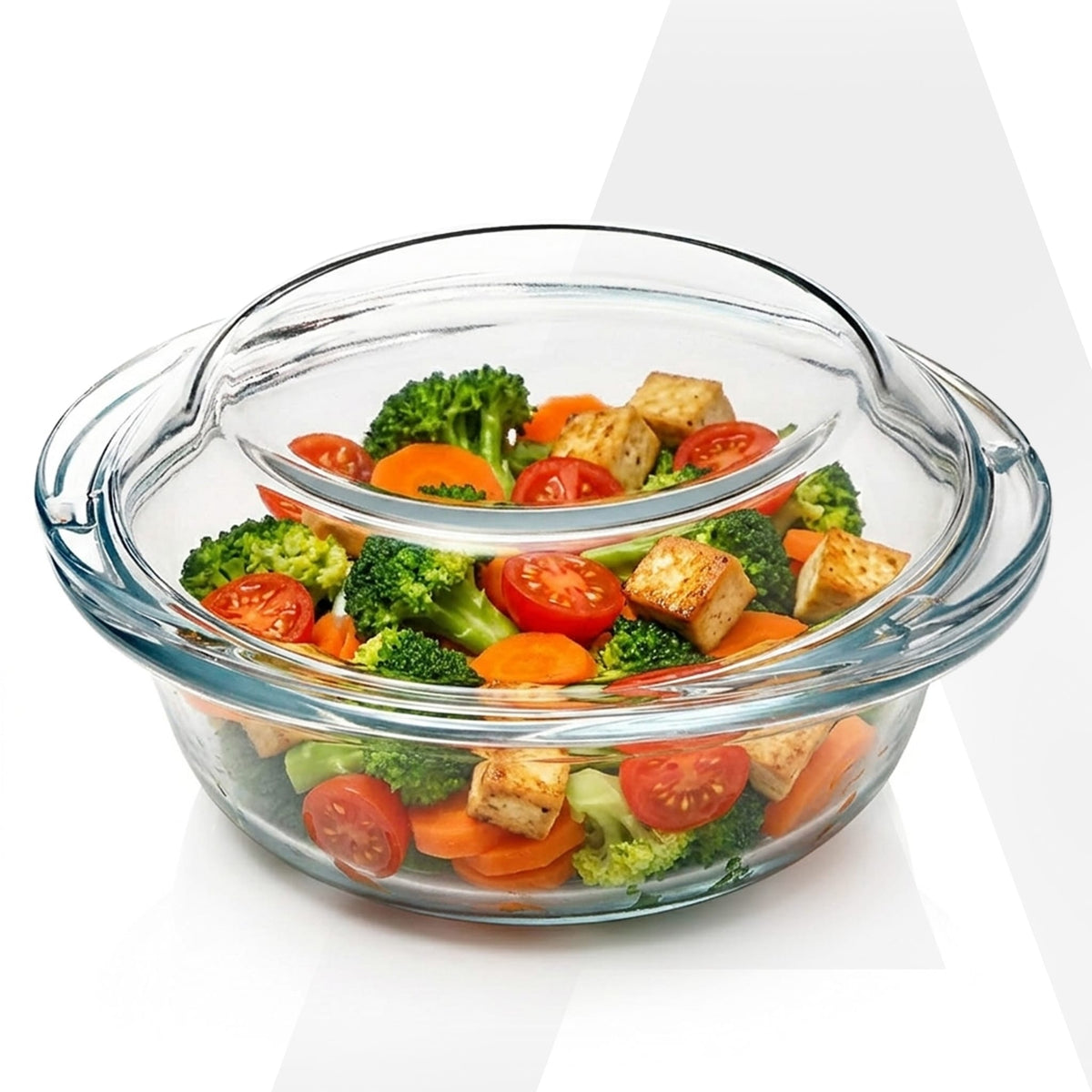 Elite Glass Casserole With Lid - 1500ml
