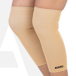 Tubular Stretchable Knee Cap,  Breathable Fabric, Uniform Compression, Relieves Muscle Pain, Joint Pain, Injury Recovery, For Workout, Running, For Men And Women, XXL, Beige, Pack of 2