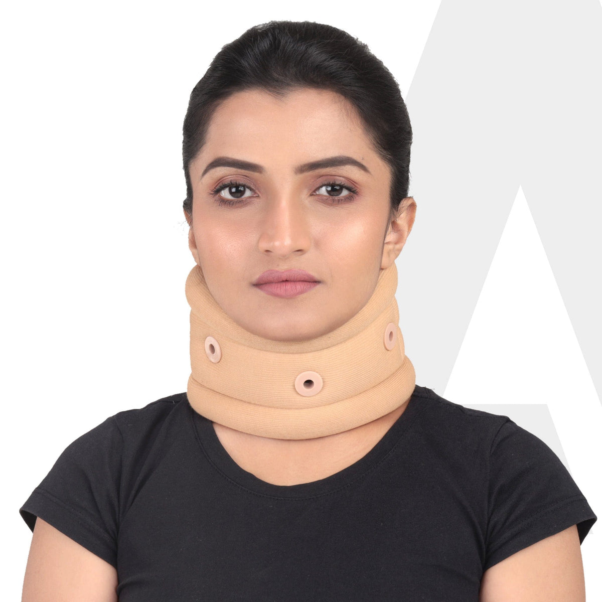 AGARO Cervical Collar Spondylitis Neck Support, Adjustable Neck Brace With Extra Support, Relieves Pain, Stress & Pressure in Spine, Large, Beige