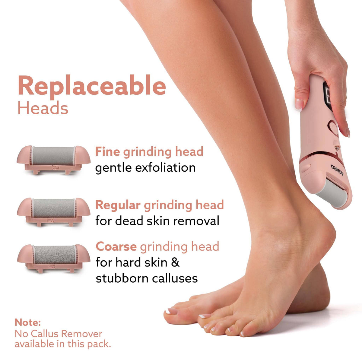 Callus Remover Replaceable Heads, 3 Pcs