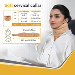 AGARO Cervical Collar Spondylitis Neck Support, Adjustable Neck Brace With Extra Support, Relieves Pain, Stress & Pressure in Spine, Extra Large, Beige