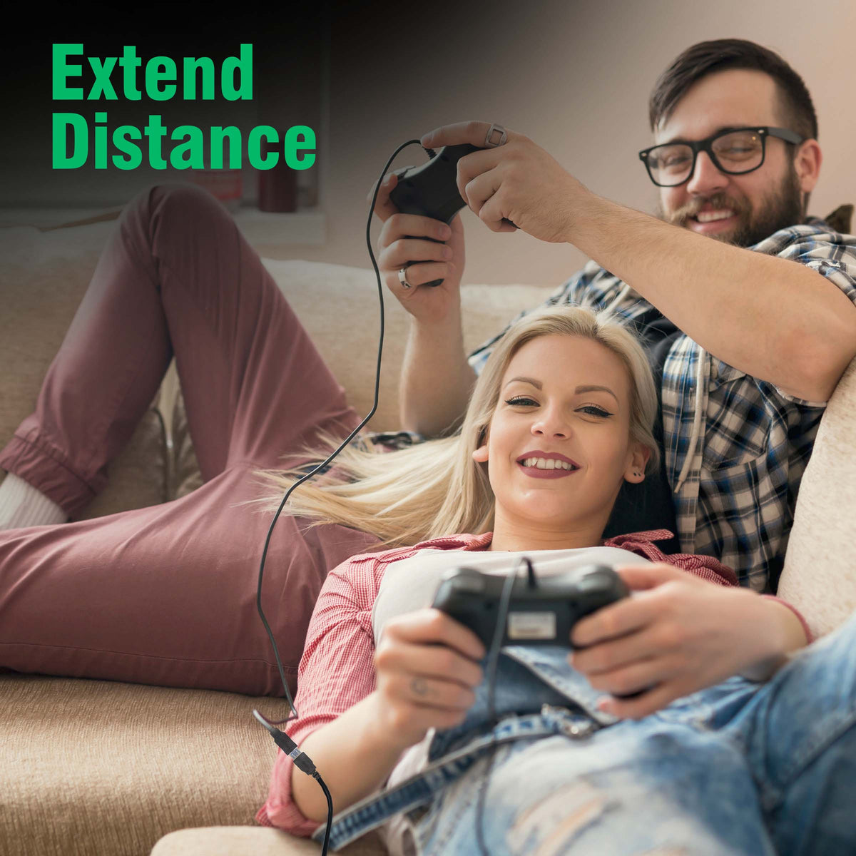 USB Extender, USB 3.0 Extension Cable Male to Female USB Cable High-Speed 5GBps Data Transfer Compatible with Webcam, Gamepad, Keyboard, Mouse, Hard Drive, Xbox, Laptop/PC/Mac/Printer, 1 Meter