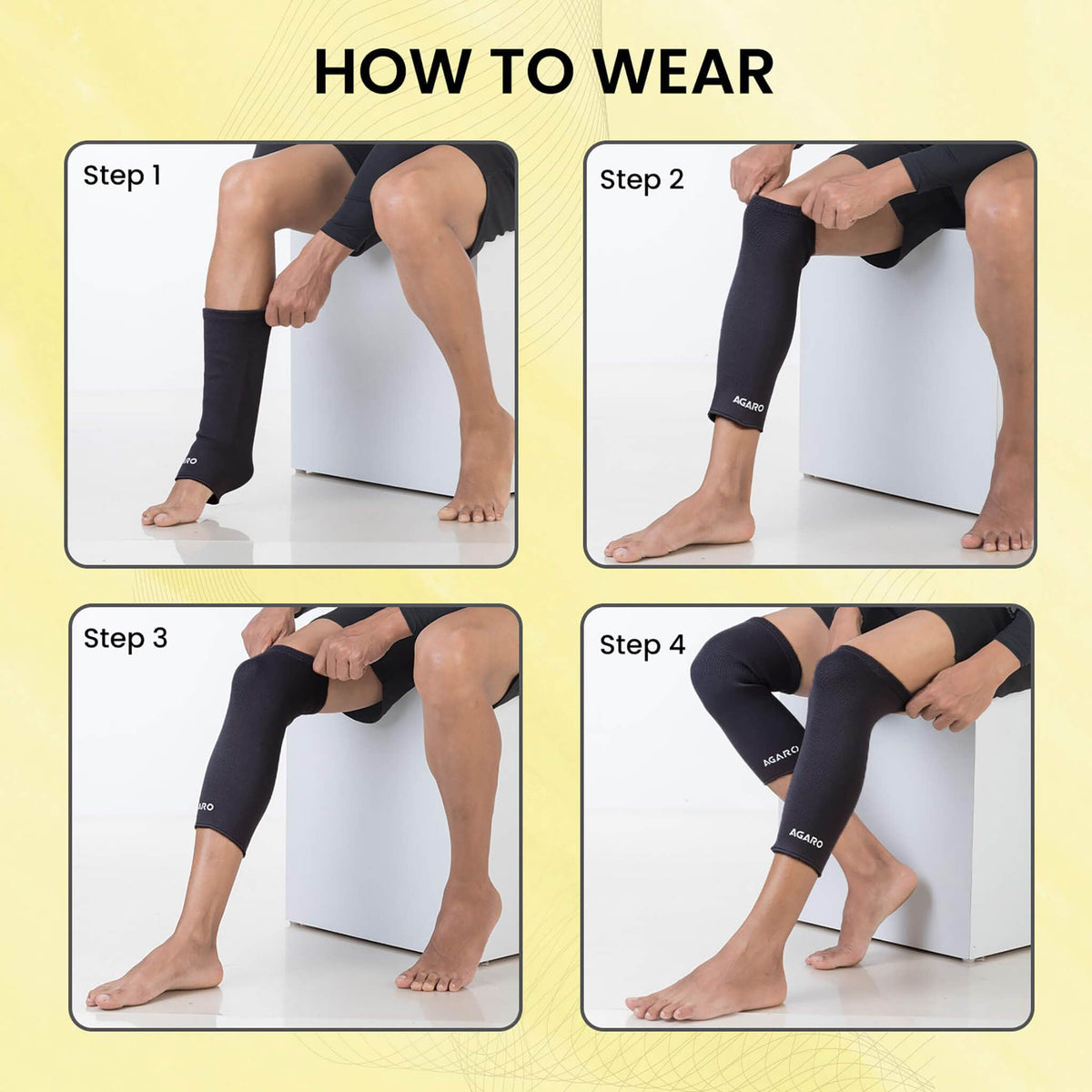 Tubular Stretchable Knee Cap,  Breathable Fabric, Uniform Compression, Relieves Muscle Pain, Joint Pain, Injury Recovery, For Workout, Running, For Men And Women, XXL, Black, Pack of 2