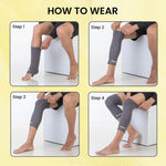 Tubular Stretchable Knee Cap,  Breathable Fabric, Uniform Compression, Relieves Muscle Pain, Joint Pain, Injury Recovery, For Workout, Running, For Men And Women, XL, Grey, Pack of 2