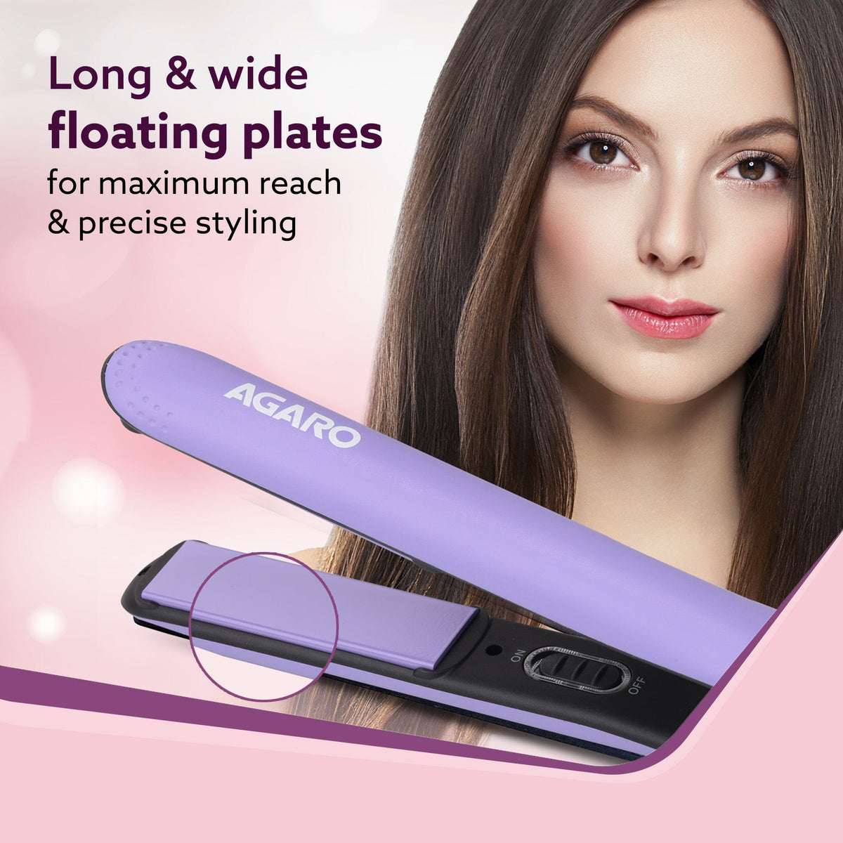 Hair Straightener, Keratin Infused Ceramic Coated Plates, Fast Heating, PTC Heating, Hair Straightening, Hair Styling For Women, Blue, HS1917