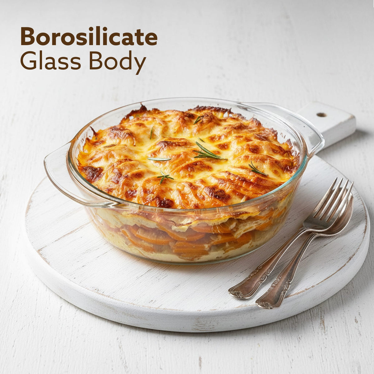 Elite Glass Casserole With Lid - 700ml