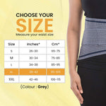 Lumbo Sacral Belt With Double Strapping, Back Support For the Lumbar Spine, Pain Relief, Back Brace for Men and Women, XL, Grey