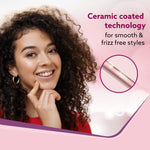 Round Chopstick Curler, With 10 MM Barrel, Rod, Tong, Chopstick Round Hair Curler, Ceramic Coated Plates, Cool Touch Tip, Fast Heating, For Men Women, Maggie Curl, Styling (HC7017, Rose Gold & Black)