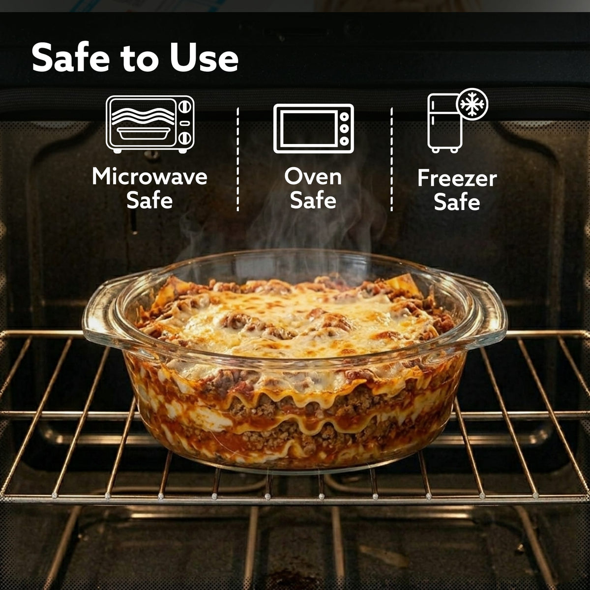 Elite Glass Casserole With Lid - 2000ml