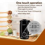Regency Automatic Nut Milk Maker, Vegan Milk Machine, Make Vegan Milk From Nuts, Almonds, Soya, Oats etc, Boil Water, Juice, Cereals, Stainless Steel Body, 600ml, Black