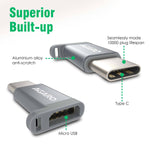 Micro USB to Type-C OTG Adapter - (Metallic Grey)
