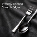 Elite Spoon and Fork Set 12 Pieces, Premium Stainless Steel Cutlery Set with 6 Spoons and 6 Forks, Mirror Finish, Food Grade, Rust Proof, Dishwasher Safe Tableware for Home, Kitchen and Dining