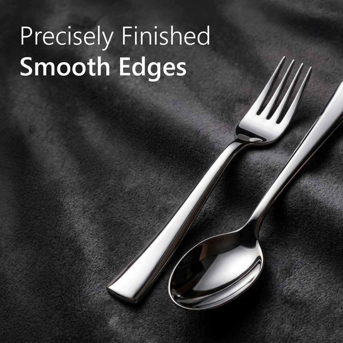 Elite Spoon and Fork Set 12 Pieces, Premium Stainless Steel Cutlery Set with 6 Spoons and 6 Forks, Mirror Finish, Food Grade, Rust Proof, Dishwasher Safe Tableware for Home, Kitchen and Dining