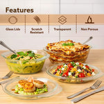 Elite Glass Casserole With Lid - 2000ml