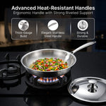 Regency 26 cm Triply Stainless Steel Fry Pan with Lid (2.3L)