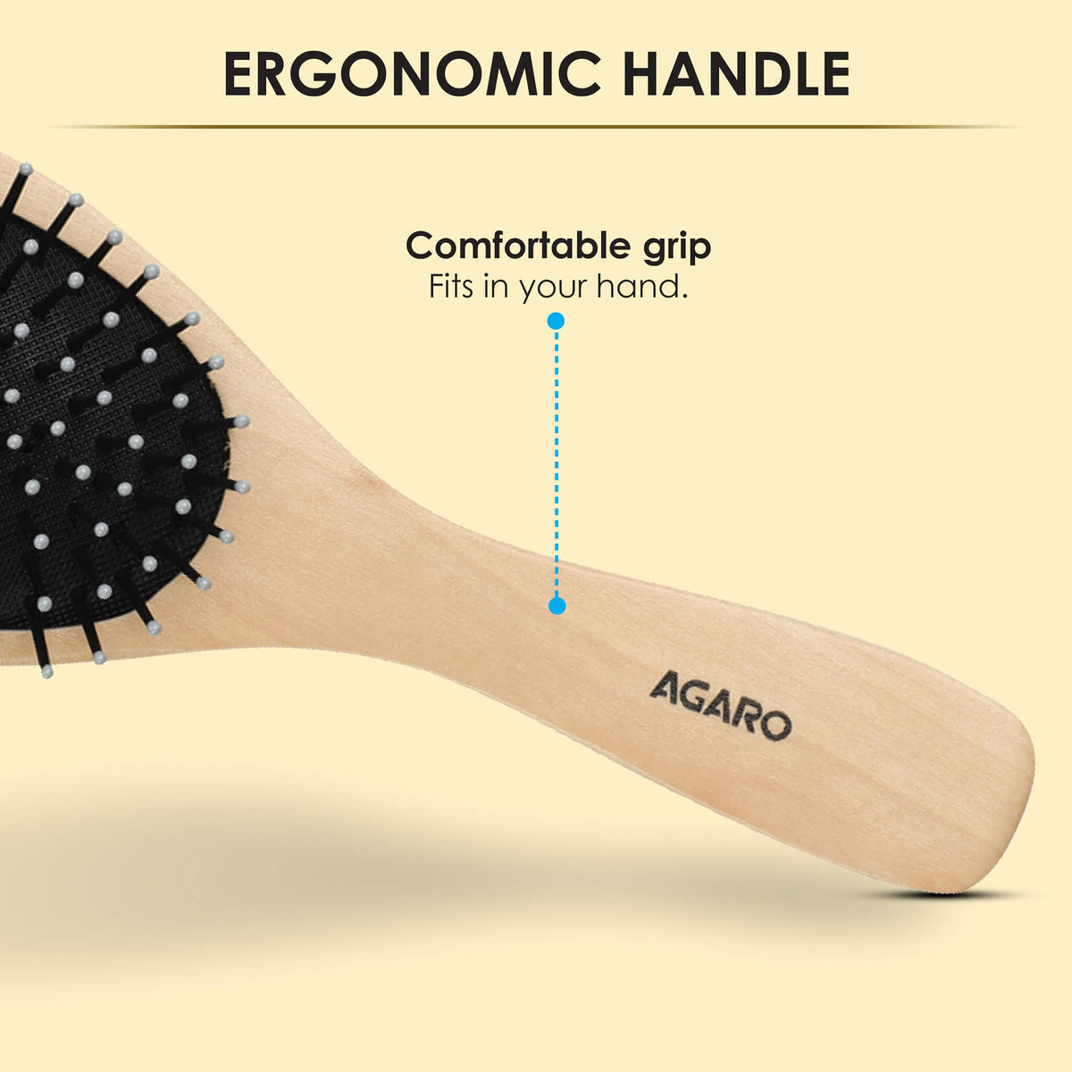 Wooden Oval Hair Brush