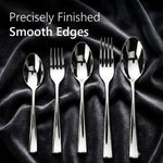 Elite 40-Piece Gold Stainless Steel Cutlery Set, Mirror Finish, Food Grade & Rust Resistant, Includes 8 Tea Spoons, 8 Dessert Spoons, 8 Dessert Forks, 8 Dinner Spoons & 8 Dinner Forks