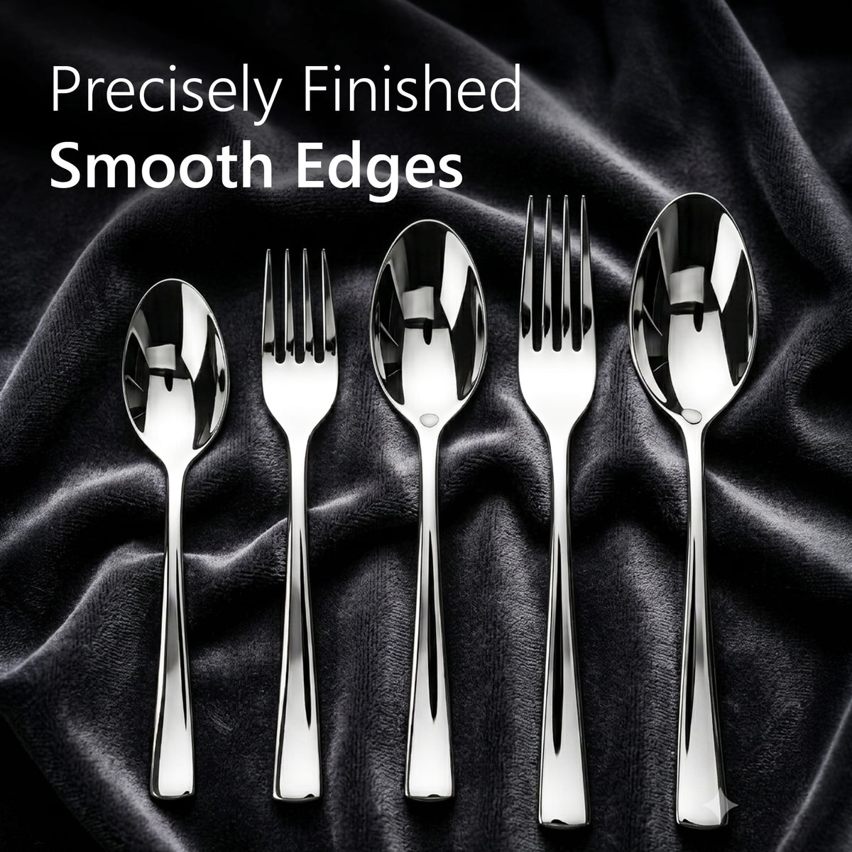 Elite 40-Piece Gold Stainless Steel Cutlery Set, Mirror Finish, Food Grade & Rust Resistant, Includes 8 Tea Spoons, 8 Dessert Spoons, 8 Dessert Forks, 8 Dinner Spoons & 8 Dinner Forks
