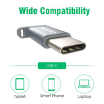 Micro USB to Type-C OTG Adapter - (Metallic Grey)