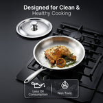 Regency 26 cm Triply Stainless Steel Fry Pan with Lid (2.3L)
