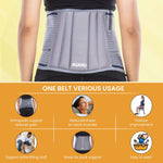 Lumbo Sacral Belt With Double Strapping, Back Support For the Lumbar Spine, Pain Relief, Back Brace for Men and Women, Medium, Grey