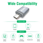 Micro USB to USB A Female OTG Adapter- (Metallic Grey)