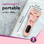 Callus Remover with 3 Interchangeable Head Rollers, Electronic Foot Scrubber For Callus & Dead Skin Removal, Pedicure Device, 2 Speed, Rechargeable Foot Care, Waterproof, CR1727, Pink
